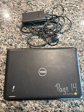 Dell Black Chromebook Laptop with Charger